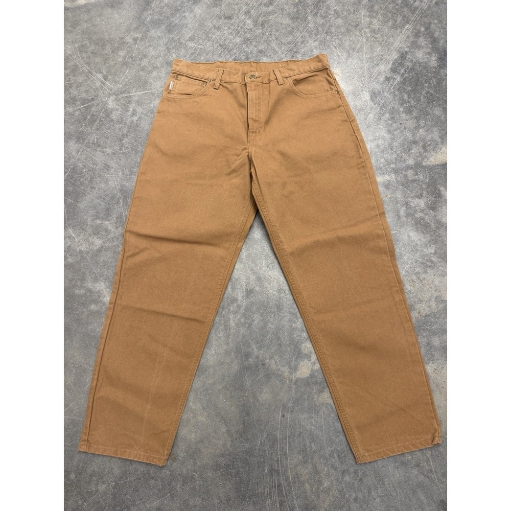 Carhartt Mens Relaxed Fit Washed Duck‎ Work Dungaree Brown Jeans Pants 36x30 NWT